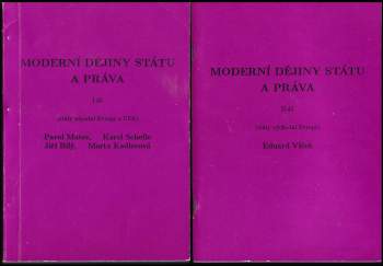 Eduard Vlček: Moderní dějiny státu a práva