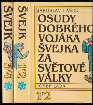 KOMPLET Osudy dobrého vojáka Švejka za světové války 1/2 + 3/4