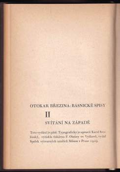 Otokar Březina: Ruce