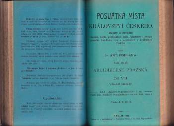 Antonín Podlaha: Posvátná místa království Českého - Českobrodský, Černokostelecký, Mnichovický a Prosecký