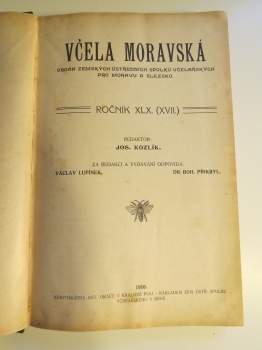 Josef Kozlík: KOMPLET Příroda a biologie 2X Včela Moravská, roč. 50 (17) + Pokrokový včelař roč. 4
