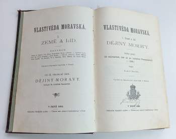 Rudolf Dvořák: KOMPLET Rudolf Dvořák 3X Vlastivěda moravská + Vlastivěda moravská, země a lid + Vlastivěda moravská, země a lid
