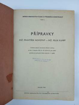 František Novotný: KOMPLET Sbírka grafických úloh z výrobních konstrukcí 20X Přípravky + Měřidla na hladké součásti + Řezné nástroje + Výrobní linky + Sdružené prostřihovadlo - protahovadlo a další + Příklady výrobních postupů z oboru vodních strojů + Montážní přípravek k nalisování čepu do setrvačníku + Svařovací přípravek pro odporové svařování bradavkové + Vrtací přípravek překlopný + Soustružnický přípravek pro upínání hydroplastickou hmotou  - 20 SEŠITŮ SVÁZÁNO