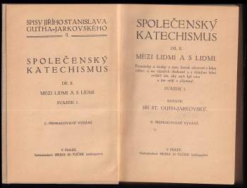 Jiří Stanislav Guth-Jarkovský: Společenský katechismus