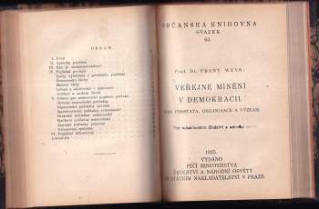 Emil Sobota: KOMPLET V JEDNOM SVAZKU Mírové smlouvy 1919-1920 + Svědomí + O presidentu naší republiky + Zaměstnavatel a zaměstnanec + Snahy o mír mezi národy + Nemocenské pojištění + Veřejné mínění v demokracii + Republika Československá + Náboženské poměry v Československé republice