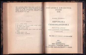 Emil Sobota: KOMPLET V JEDNOM SVAZKU Mírové smlouvy 1919-1920 + Svědomí + O presidentu naší republiky + Zaměstnavatel a zaměstnanec + Snahy o mír mezi národy + Nemocenské pojištění + Veřejné mínění v demokracii + Republika Československá + Náboženské poměry v Československé republice