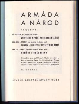 Jan Syrový: Armáda a národ