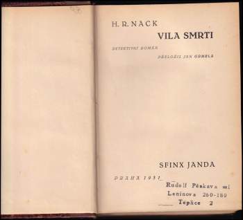 Hans Regina von Nack: Vila smrti