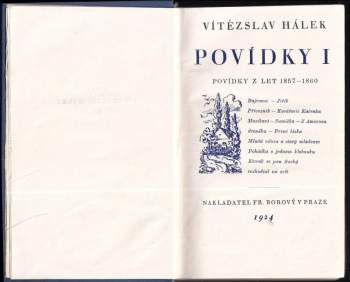 Vítězslav Hálek: Povídky II