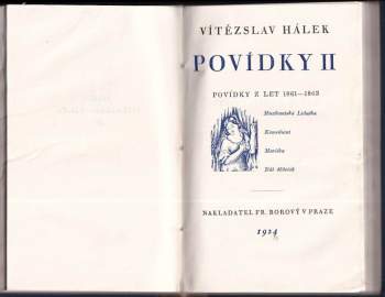Vítězslav Hálek: Povídky II