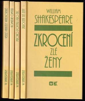 William Shakespeare: KOMPLET William Shakespeare 4X Mnoho povyku pro nic + Zkrocení zlé ženy + Komedie omylů + Veselé paničky windsorské