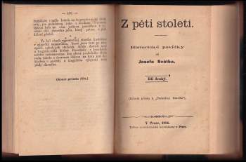 Josef Svátek: KOMPLET Zlaté srdce ženy + Z pěti století - historické povídky I. + II. díl