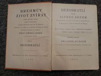 Alfred Brehm: KOMPLETNÍ Brehmův život zvířat I. díl Bezobratlí + II. Ryby, Obojživelníci, Plazi (2 svazky) + III. Ptáci (4 svazky) + IV. Ssavci (4 svazky)