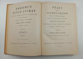 Alfred Brehm: KOMPLETNÍ Brehmův život zvířat I. díl Bezobratlí + II. Ryby, Obojživelníci, Plazi (2 svazky) + III. Ptáci (4 svazky) + IV. Ssavci (4 svazky)