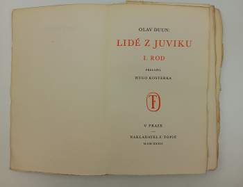 Olav Duun: KOMPLETNÍ Lidé z Juviku