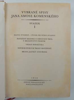 Jan Amos Komenský: Vybrané spisy Jana Amose Komenského