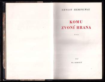 Ernest Hemingway: Komu zvoní hrana