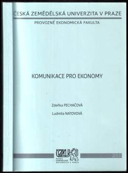 Zdeňka Pechačová: Komunikace pro ekonomy