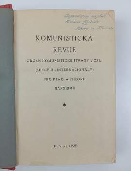 Stanislav Kostka Neumann: Komunistická revue: KOMPLETNÍ ROČNÍK I. + II. + III.