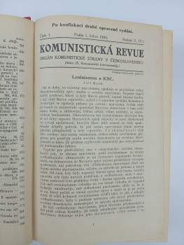 Stanislav Kostka Neumann: Komunistická revue: KOMPLETNÍ ROČNÍK I. + II. + III.