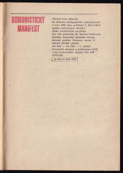 Karl Marx: Komunistický manifest