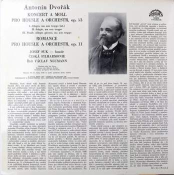 The Czech Philharmonic Orchestra: Koncert A Moll  / Romance · Pro Housle A Orchestr