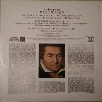 Ludwig van Beethoven: Koncert C4 G-dur Pro Klavir A Orchestr - 6 Bagatel. Op. 126 - Rondo Capriccio G-dur Op. 129