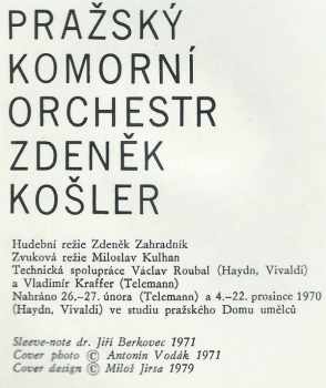 The Prague Symphony Orchestra: Koncerty Pro Lesní Roh