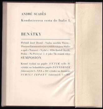 André Suarés: Kondotierova cesta do Italie