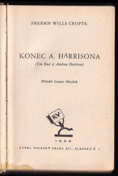Freeman Wills Crofts: Konec A. Harrisona
