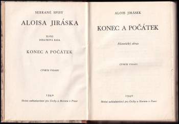 Alois Jirásek: Konec a počátek
