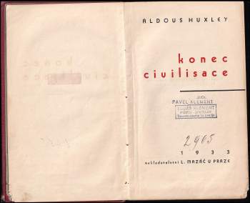 Aldous Huxley: Konec civilisace
