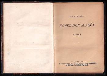 Eduard Rada: Konec Don Juanův