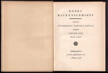 Viktor Dyk: Konec Hackenschmidův