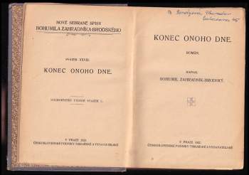 Bohumil Zahradník-Brodský: Konec onoho dne