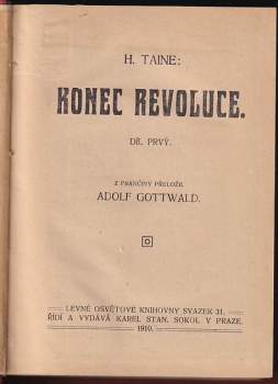 Hippolyte Adolphe Taine: Konec revoluce