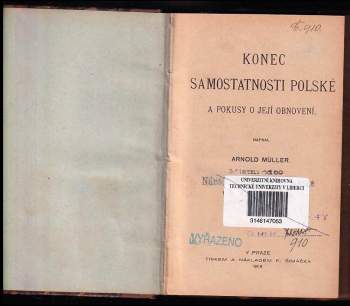 Arnold Müller: Konec samostatnosti polské a pokusy o její obnovení