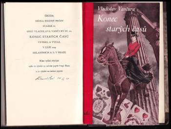 Vladislav Vančura: Konec starých časů