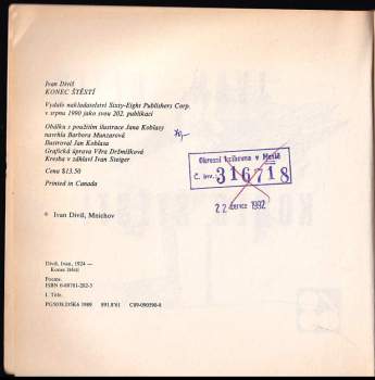 Ivan Diviš: Konec štěstí