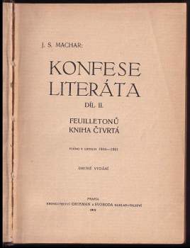 Josef Svatopluk Machar: Konfese literáta