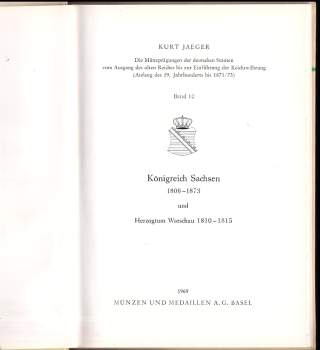 Kurt Wilhelm Karl Jaeger: Königreich Sachsen (1806-1873) und Herzogtum Warschau (1810-1815)