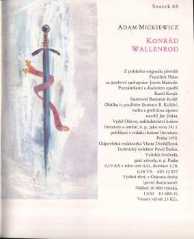 Adam Mickiewicz: Konrád Wallenrod