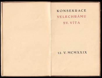 Konsekrace velechrámu sv. Víta