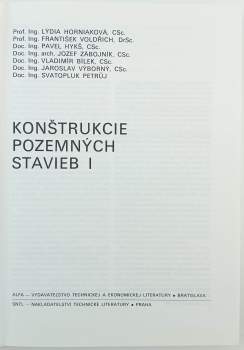 Pavol Hykš: Konštrukcie pozemných stavieb