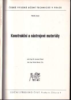 Konstrukční a nástrojové materiály
