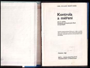 Milan Martinák: Kontrola a měření