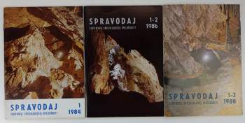 KONVOLUT DÍLŮ Spravodaj Slovenskej speleologickej spoločnosti (1/1984, 1-2/1986, 1-2/ 1988)