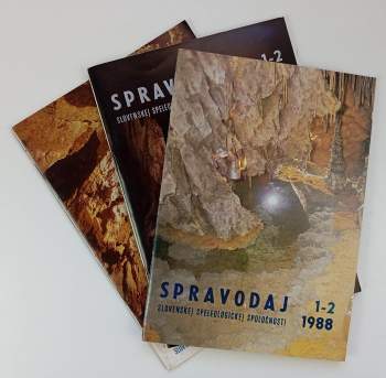 KONVOLUT DÍLŮ Spravodaj Slovenskej speleologickej spoločnosti (1/1984, 1-2/1986, 1-2/ 1988)