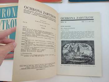 KONVOLUT Ochrona zabytków, rok 8 nr. 2, rok 10 nr. 2 - 4, rok 11 nr 1 - 4, V 6 SVAZCÍCH