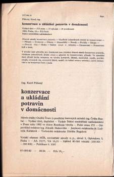 Karel Půhoný: Konzervace a ukládání potravin v domácnosti